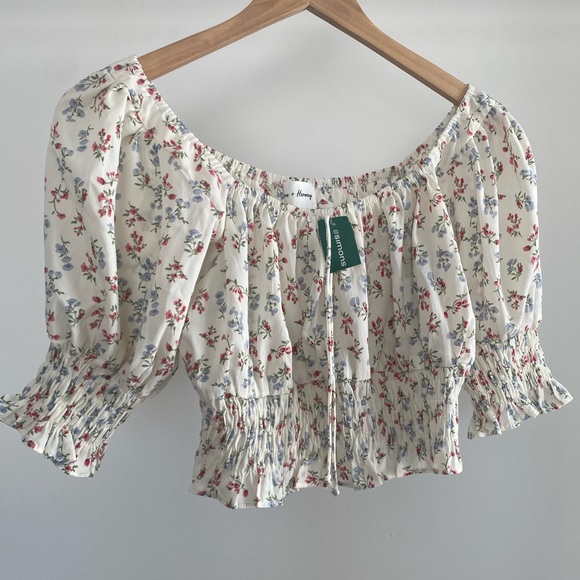 NWT Love + Harmony Floral Cropped Blouse - Picture 1 of 3